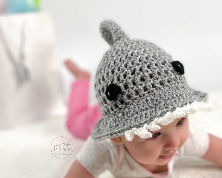 Baby Shark Sun Hat – Free Crochet Pattern