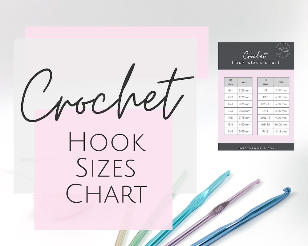 Crochet Hook Sizes Chart