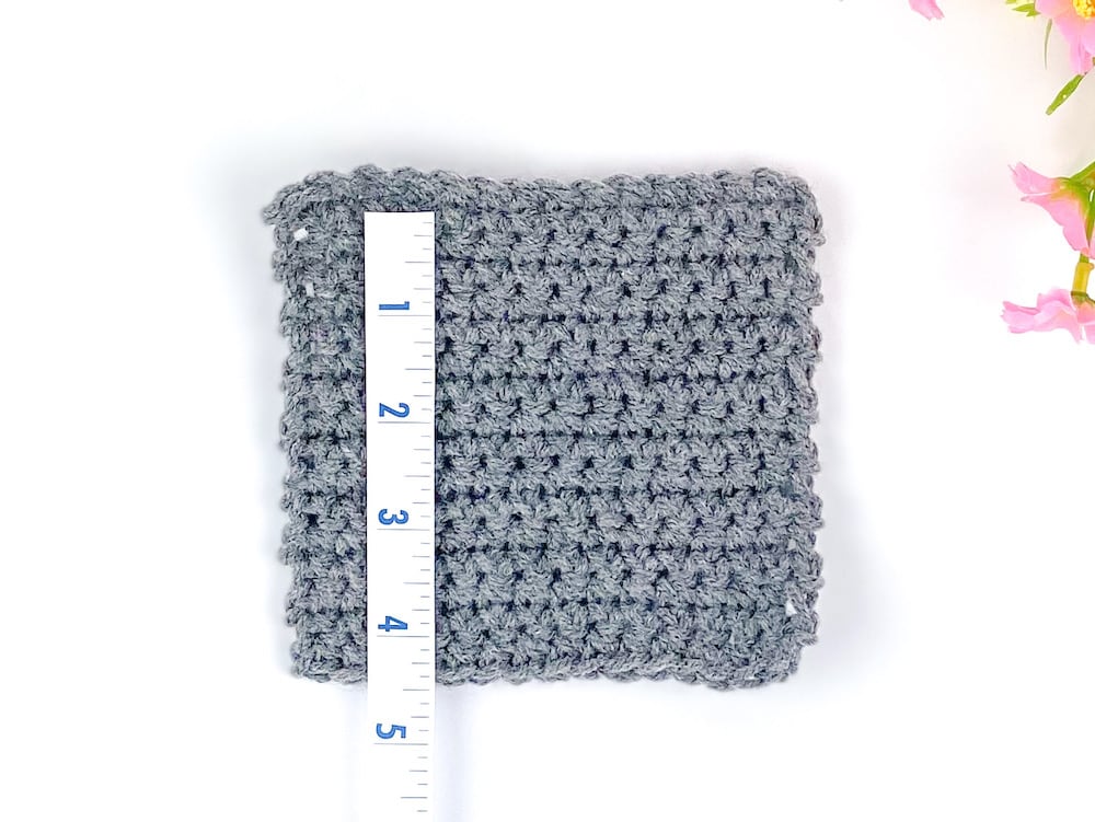 How to measure and check crochet gauge