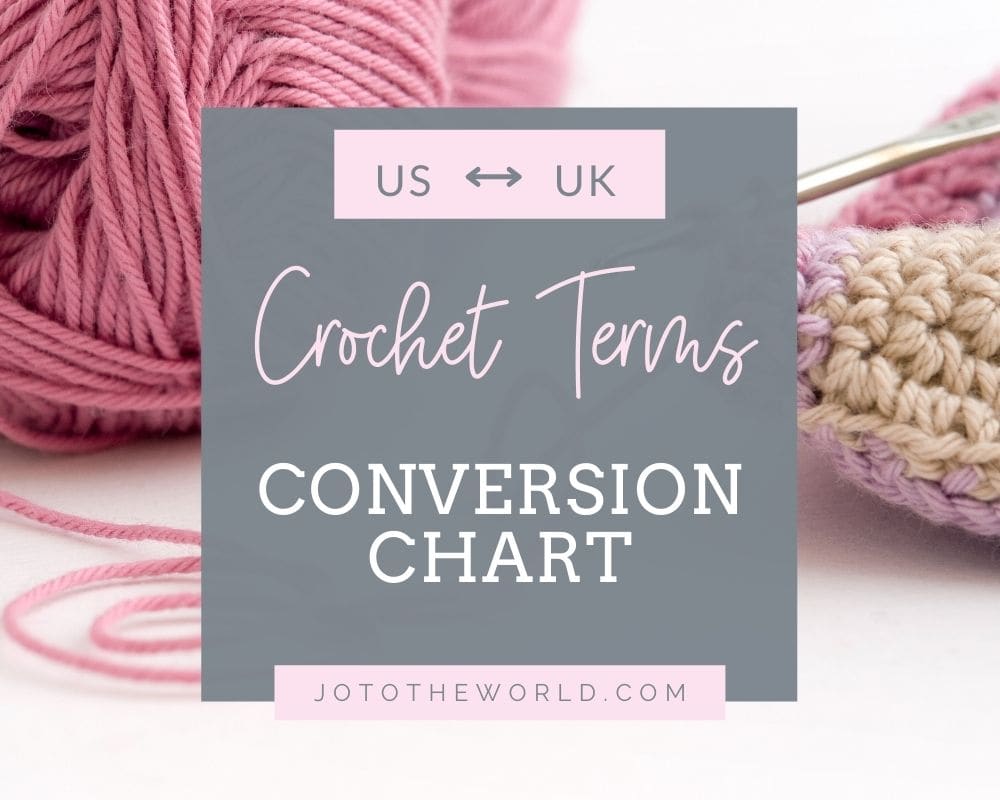 US to UK Crochet Terms Conversion Chart