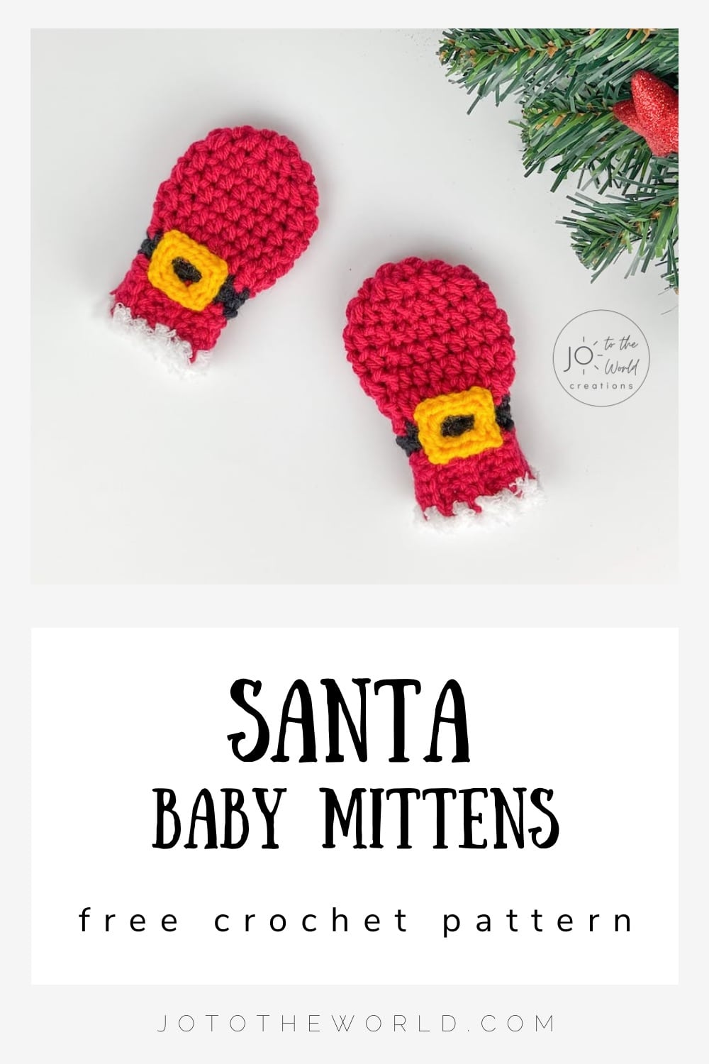 Santa Baby Mittens Free Crochet Pattern
