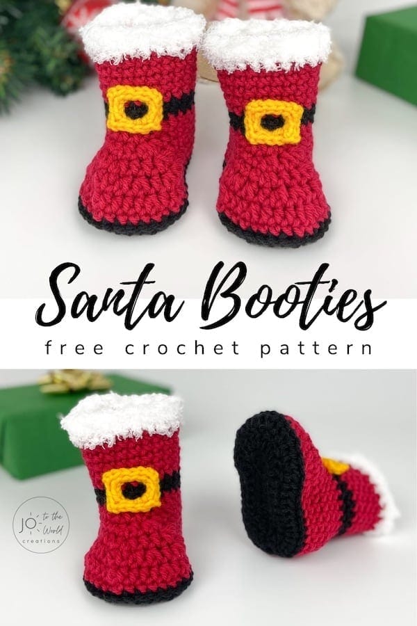 Santa Baby Booties Free Crochet Pattern