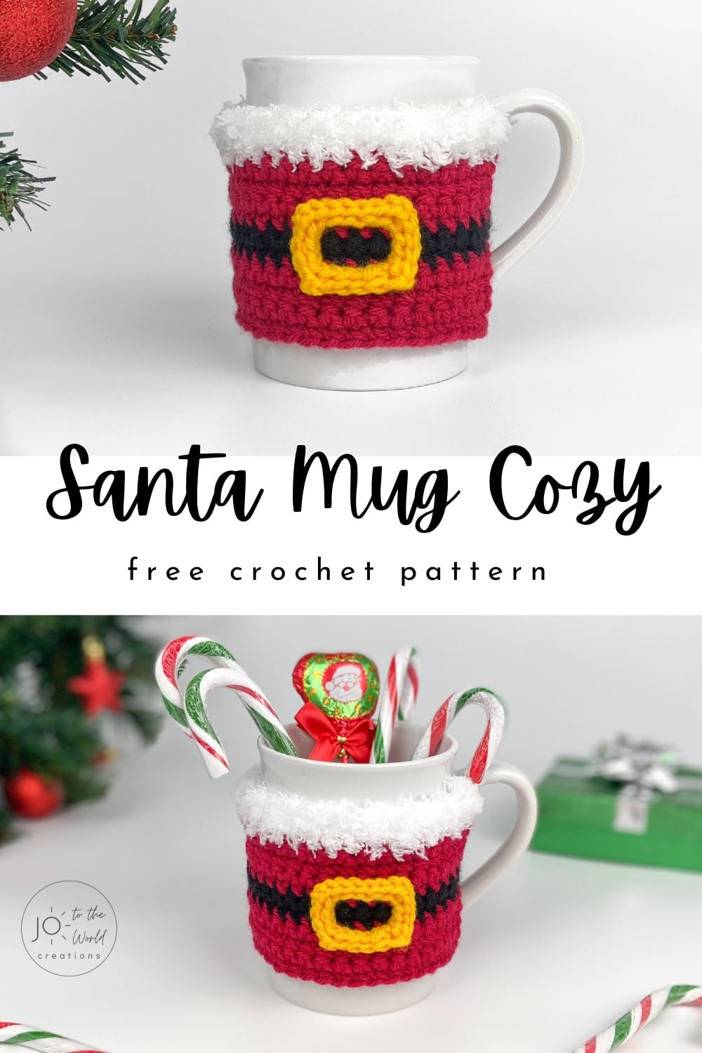 Santa Mug Cozy Free Crochet Pattern