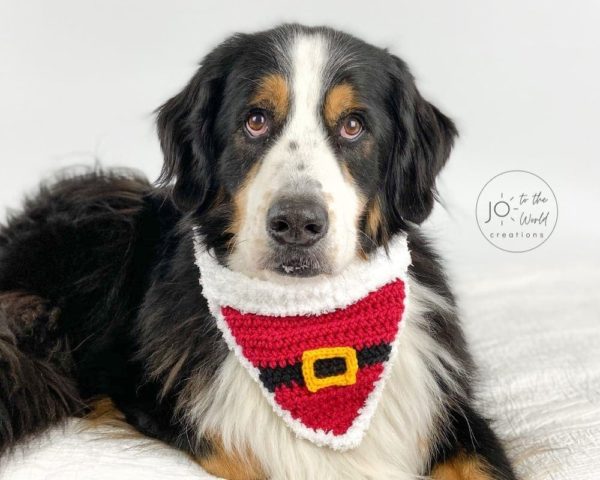 Santa Dog Bandana Crochet Pattern