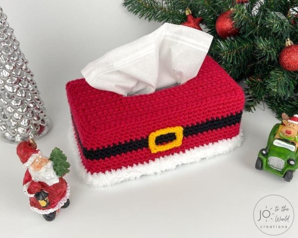 Santa Tissue Box Cover Crochet Pattern