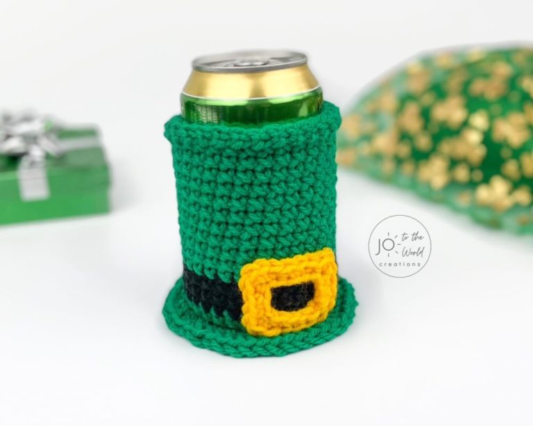St. Patrick’s Day Can Cozy – Free Crochet Pattern