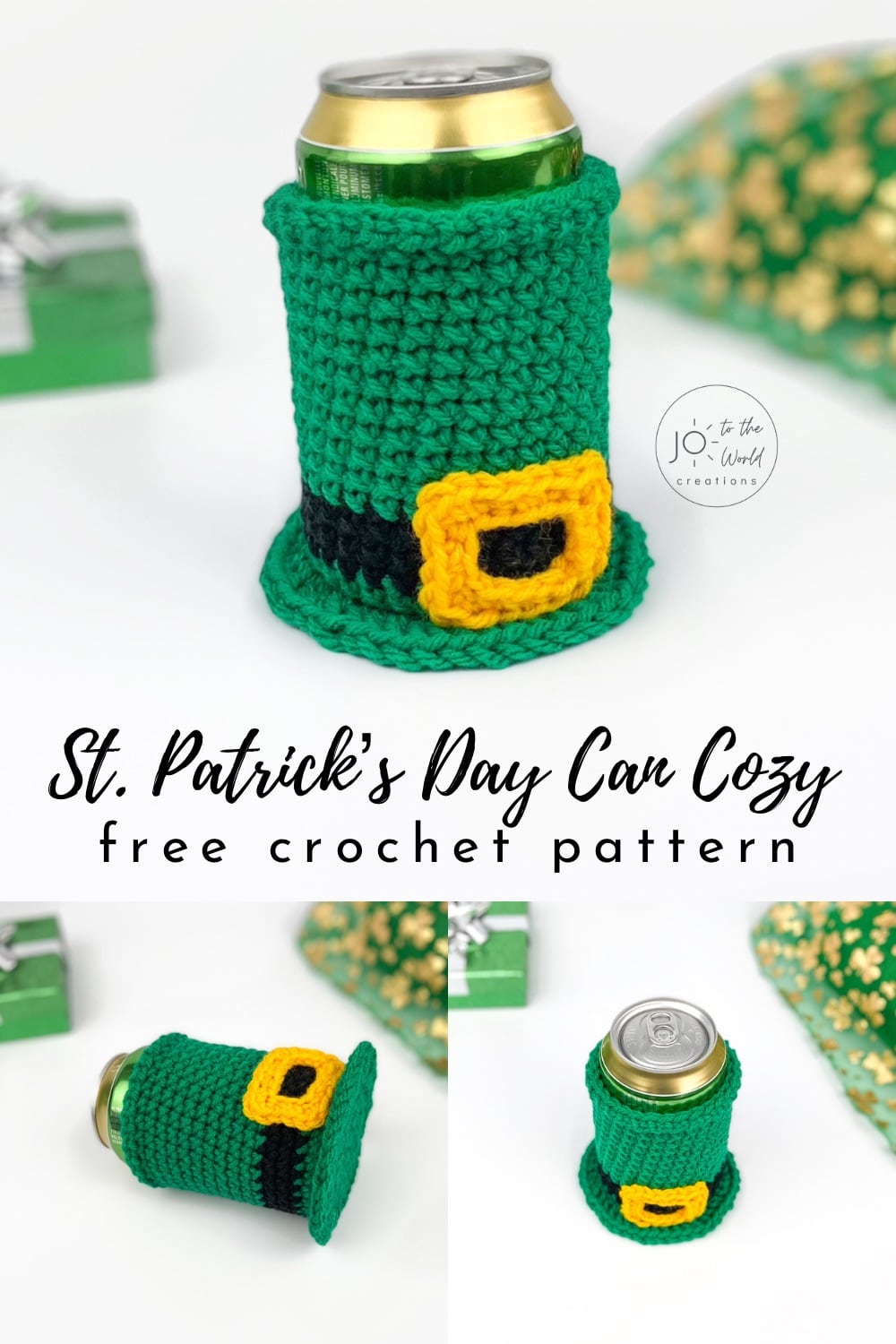 St. Patrick's Day Crochet Can Cozy Pattern