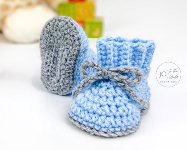 Crochet Baby Booties for Newborn Boy