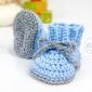 Crochet Baby Booties for Newborn Boy