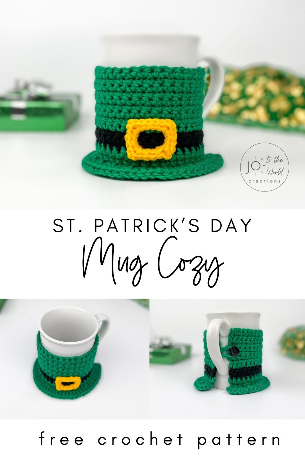 St. Patrick's Day Mug Cozy Free Crochet Pattern