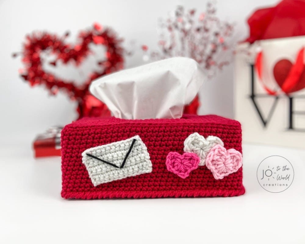 Valentines Tissue Box Cover Crochet Pattern