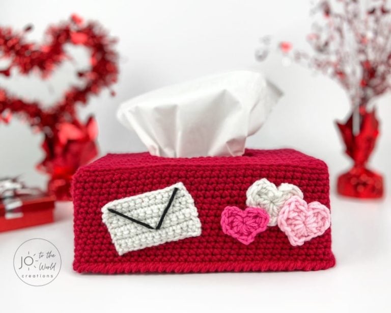 Valentine’s Tissue Box Cover and Mailbox – Free Crochet Pattern