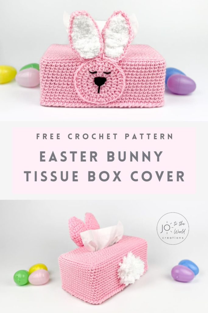 Easter Bunny Tissue Box Cover - Free Crochet Pattern