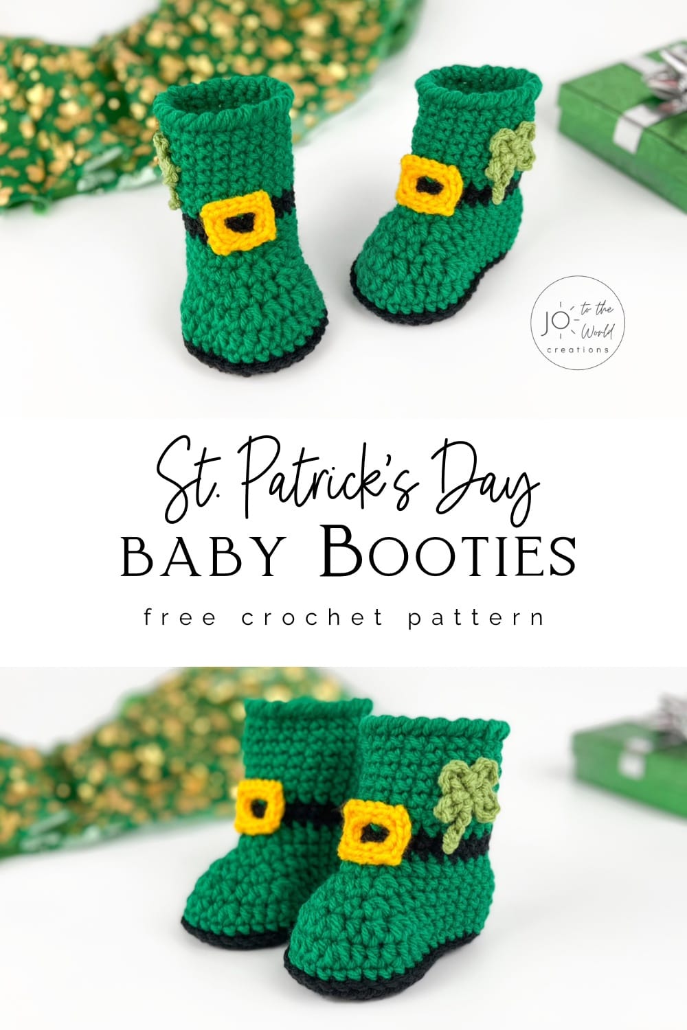St Patricks Day Baby Booties Free Crochet Pattern