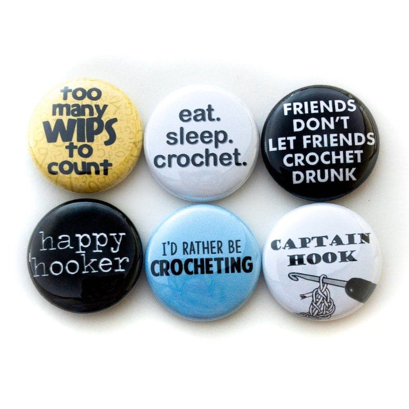 Gift for crocheter - funny pins 