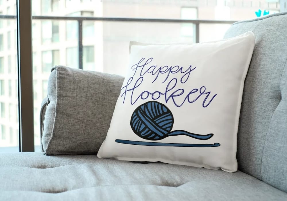 Happy Hook Pillow