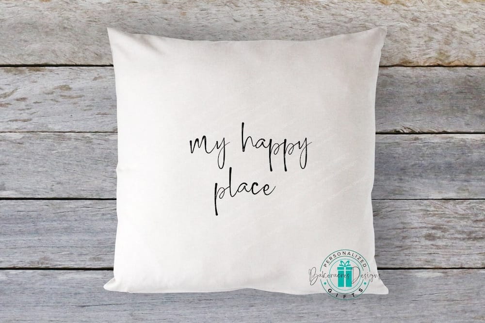 My Happy Place Pillow