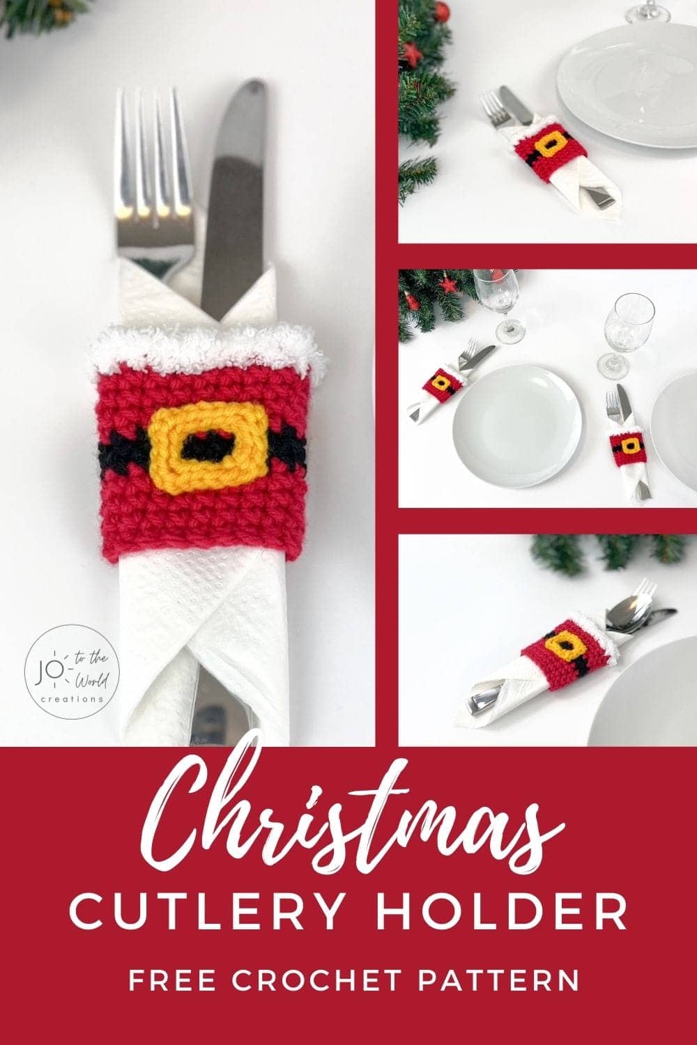 Christmas Cutlery Holder Crochet Pattern