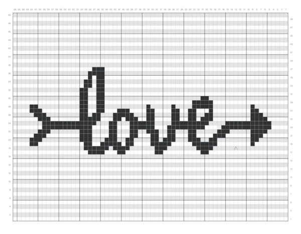 Love Pillow Cover Chart