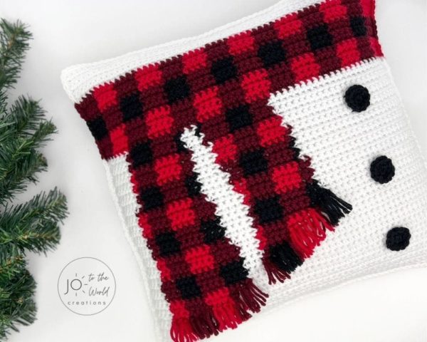 Snowman Pillow Crochet Pattern