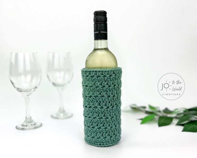 Crochet Wine Bottle Holder Pattern – Free