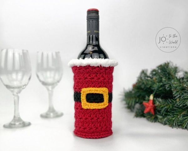 Christmas Wine Bottle Holder Crochet Pattern