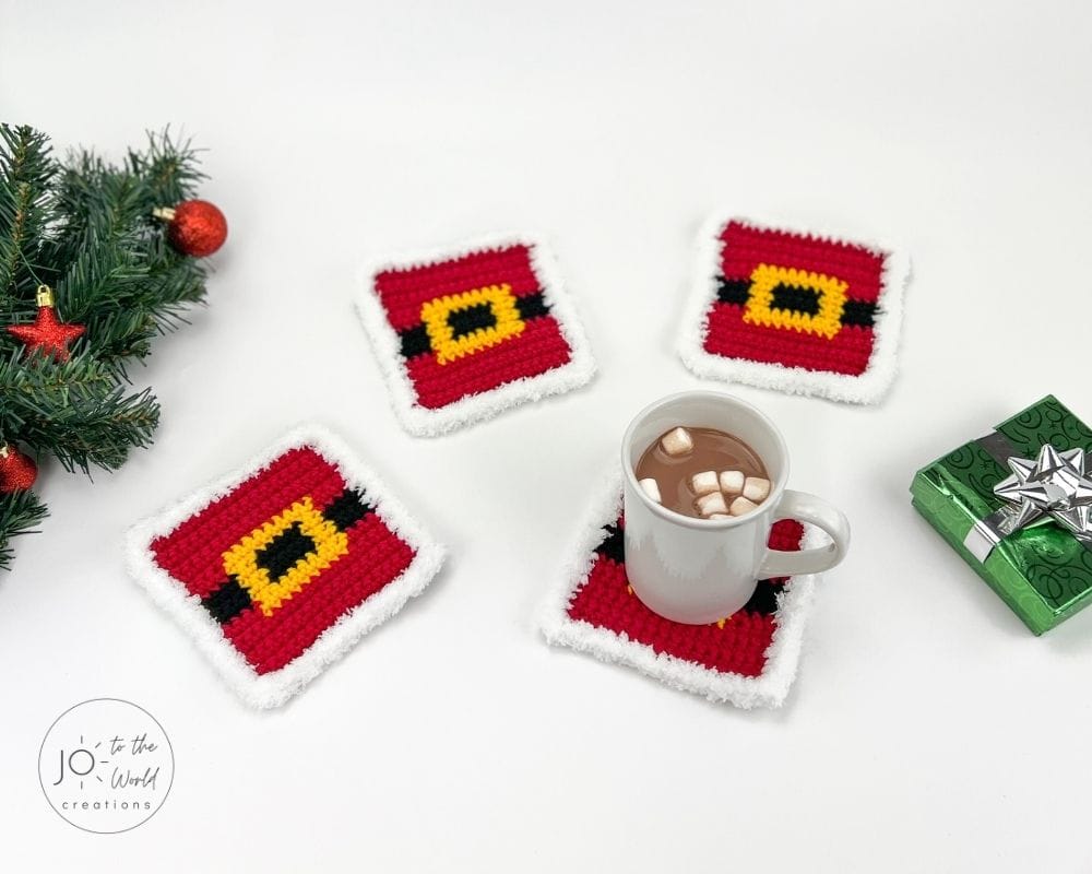 Free Crochet Pattern - Christmas Coasters