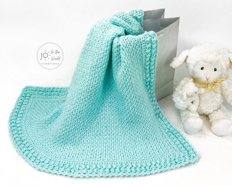 Moss Stitch Baby Blanket – Free Crochet Pattern
