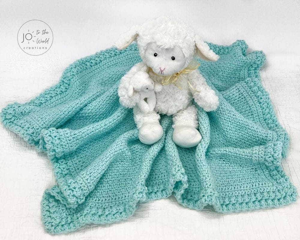 Easy Baby Blanket Free Pattern - Moss Stitch Crochet
