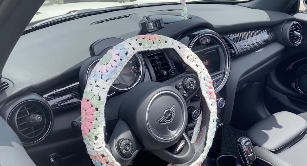 Boho Crochet Steering Wheel Cover