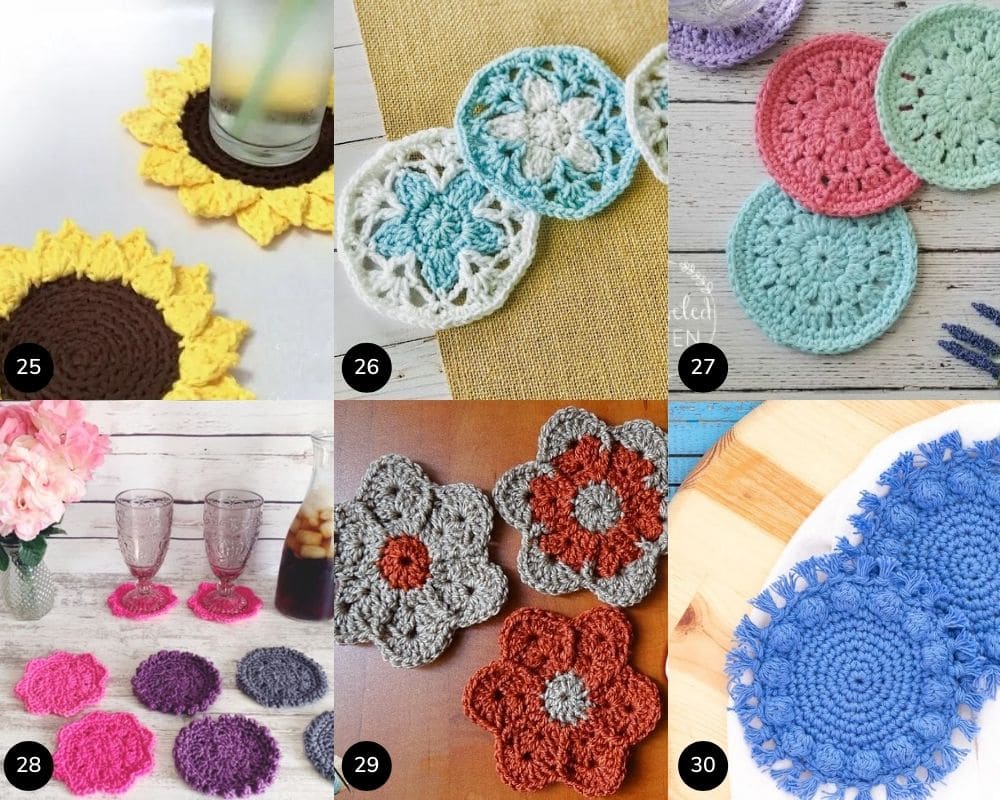 Circle Crochet Coaster Patterns