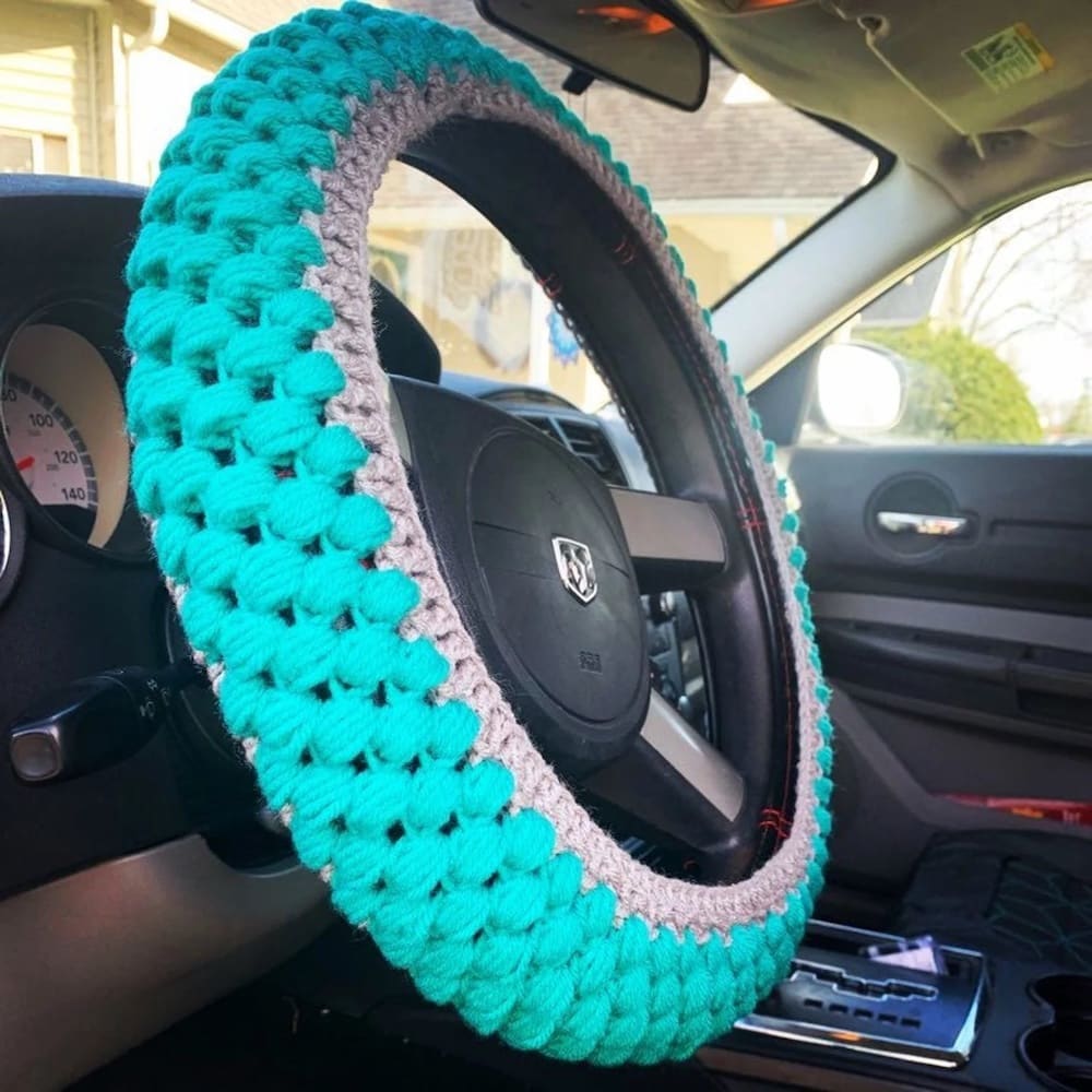 Clara Crochet Steering Wheel Cover