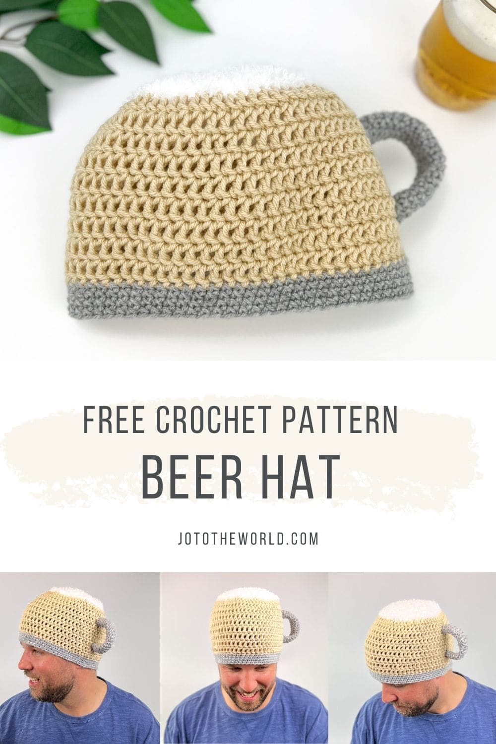 Crochet Beer Hat Free Pattern