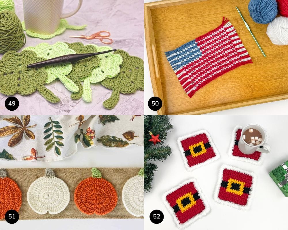 Crochet Coaster Patterns for Holidays