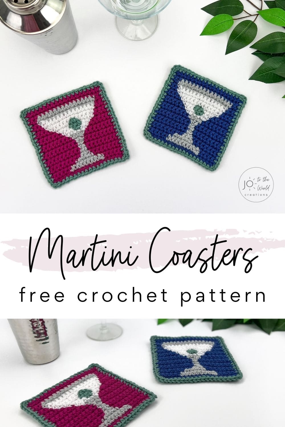 Martini Coasters Free Crochet Pattern