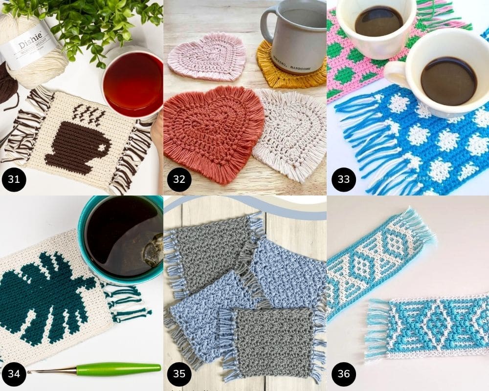 Mug Rug Crochet Coaster Patterns