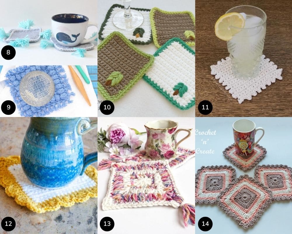 Square Crochet Coaster Patterns