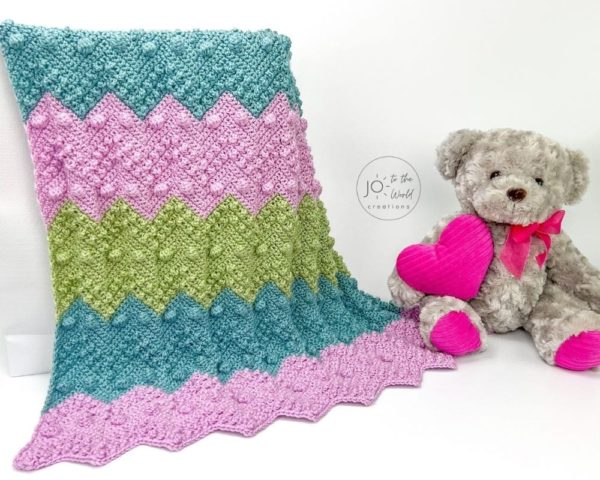 Chevron baby blanket crochet - free pattern
