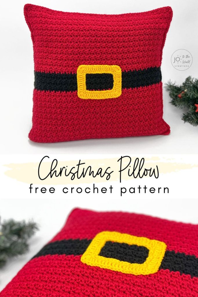Crochet Christmas Pillow - Free Pattern