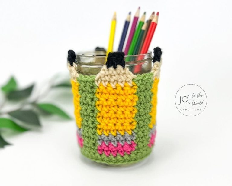 Crochet Pencil Holder Cover – Free Pattern