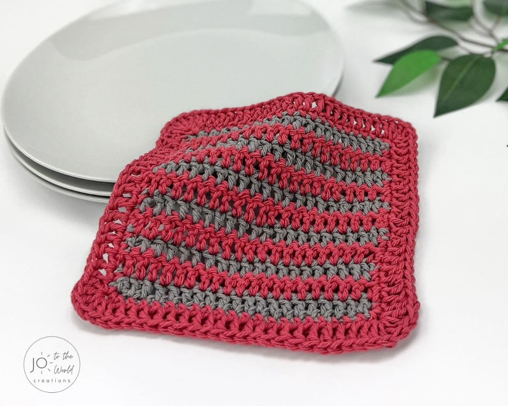 double crochet dishcloth crochet pattern