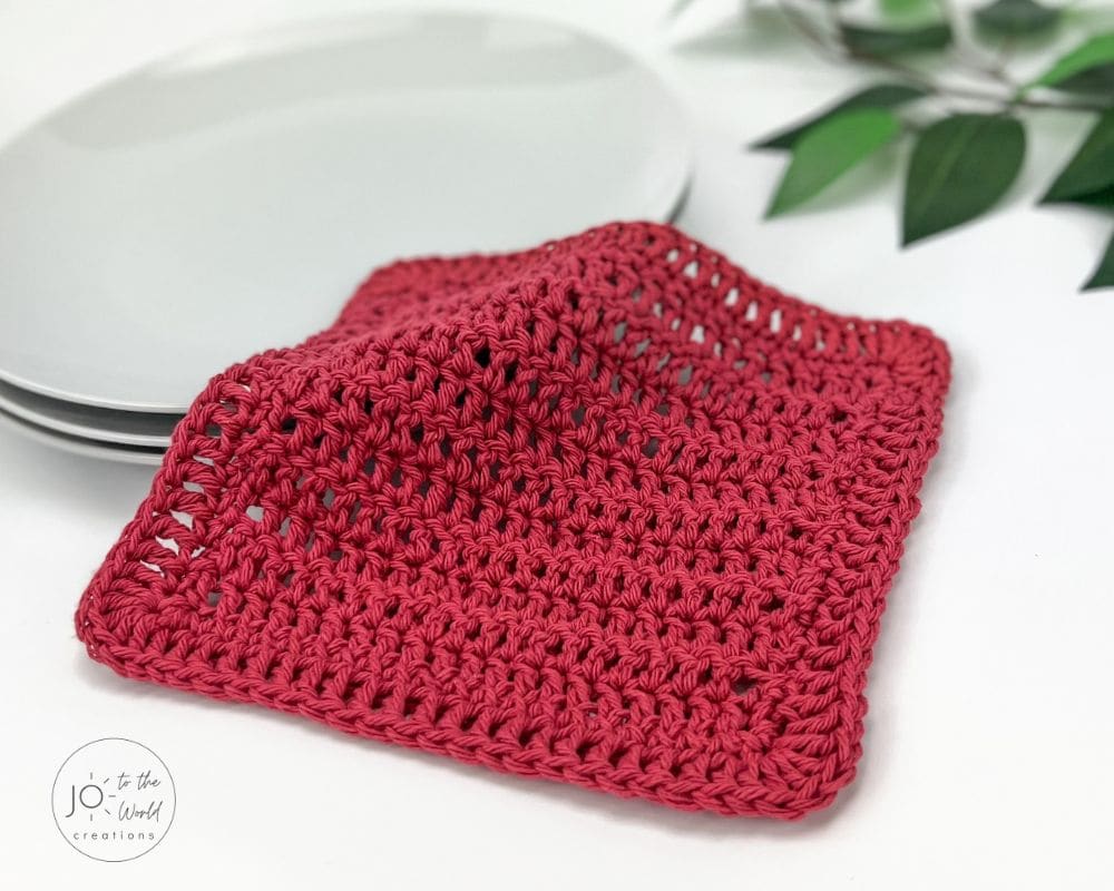 Easy double crochet dishcloth pattern