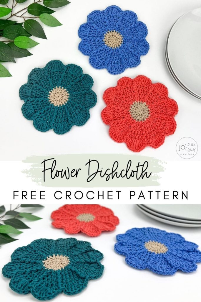 Flower Dishcloth Crochet Pattern Free