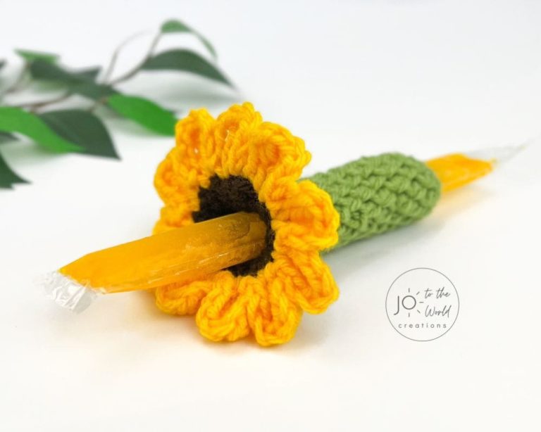 Flower Freeze Pop Holder – Free Crochet Pattern