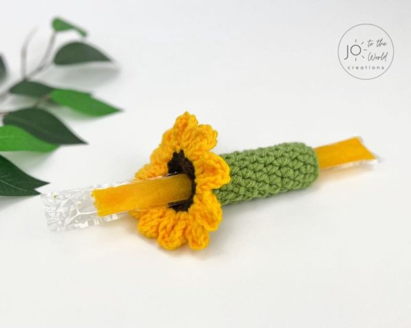 Flower Icy Pop Holder Crochet Pattern
