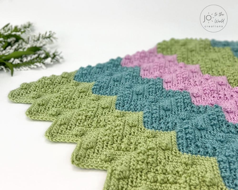 Textured crochet blanket