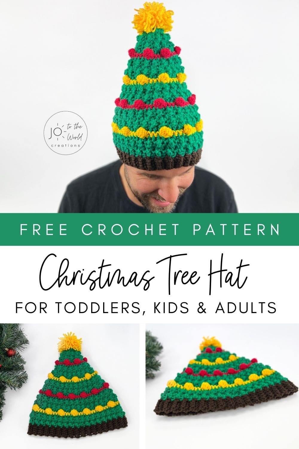 Crochet Christmas Tree Hat Pattern Free