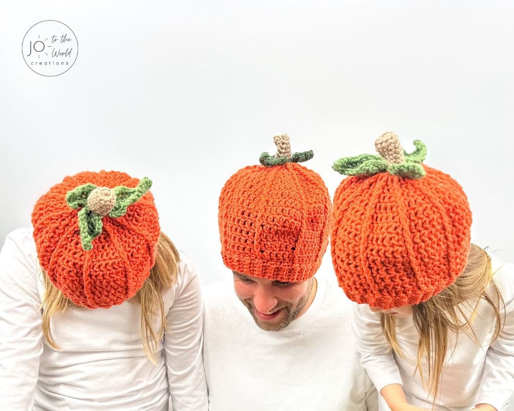 Crochet Pumpkin Hat Pattern All Sizes