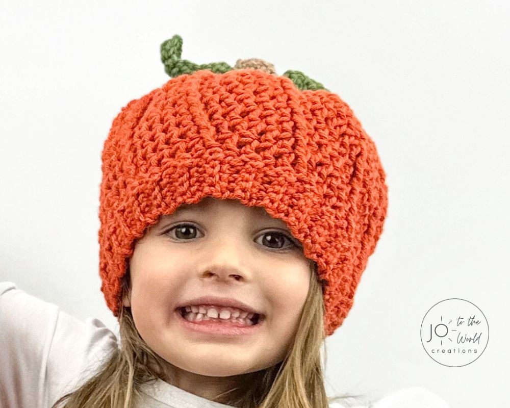 Crochet Pumpkin Hat - Toddler Size