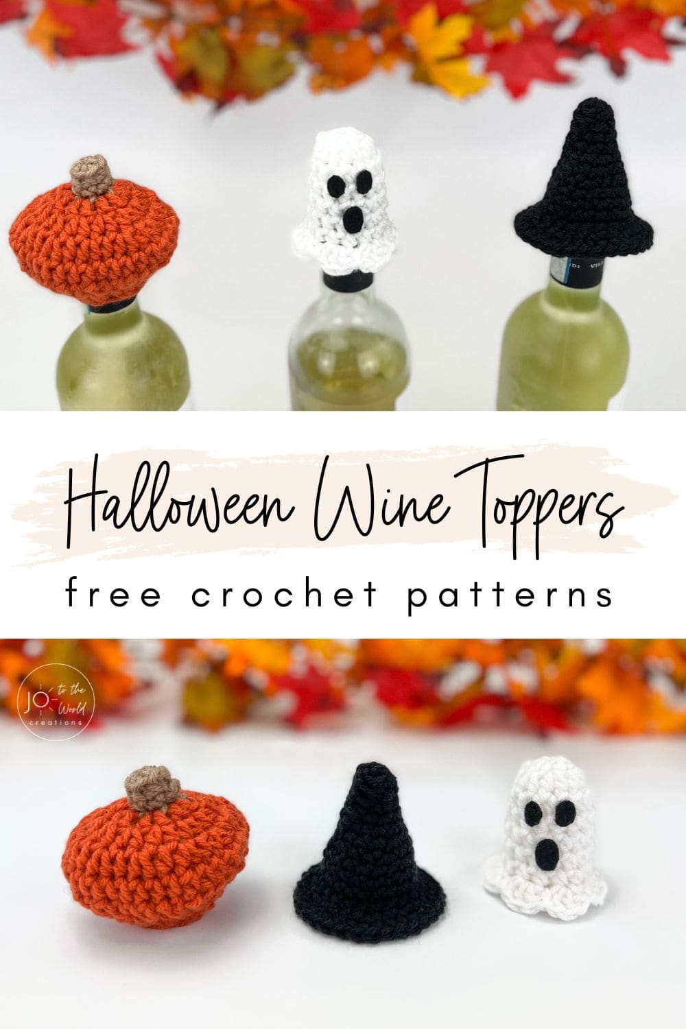 crochet halloween wine toppers free patterns